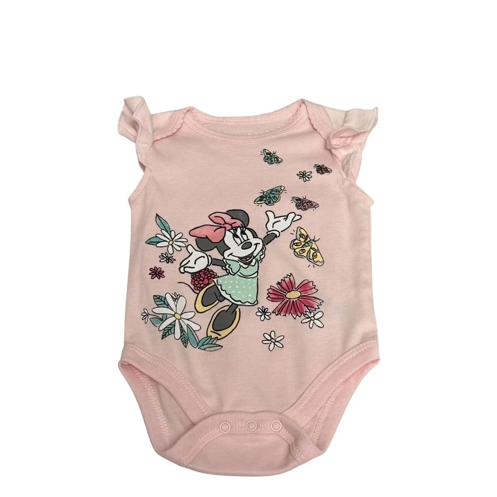 Way‎ to Celebrate Disney Baby Girl Bodysuits 3-6M Navy Pink Minnie Mouse 2 Pack